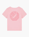 KH-HL.DE x VOT Damen V-Ausschnitt T-shirt „Words - Sommer“ aus reiner Bio-Baumwolle, Rosa