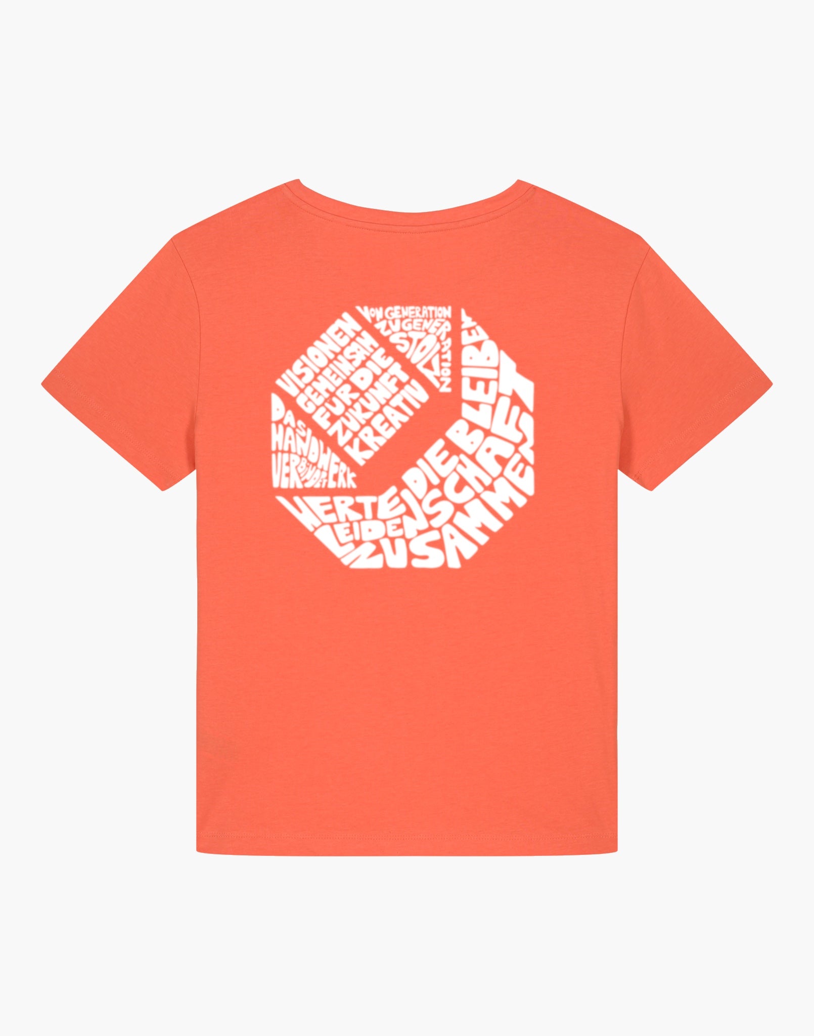 KH-HL.DE x VOT Damen rundhals Ausschnitt T-shirt „Words - Sommer“ aus reiner Bio-Baumwolle