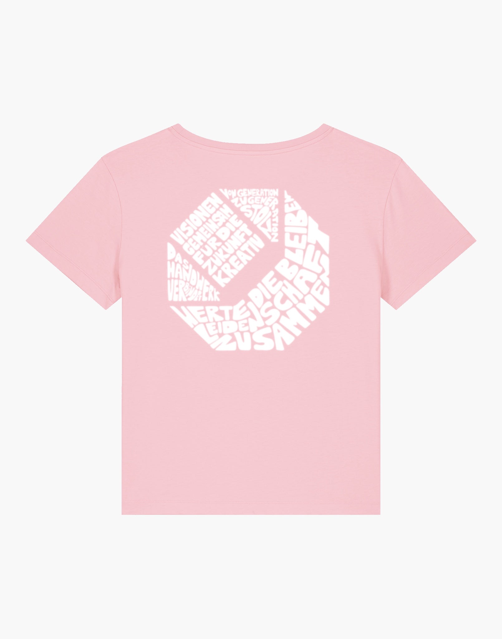 KH-HL.DE x VOT Damen rundhals Ausschnitt T-shirt „Words - Sommer“ aus reiner Bio-Baumwolle