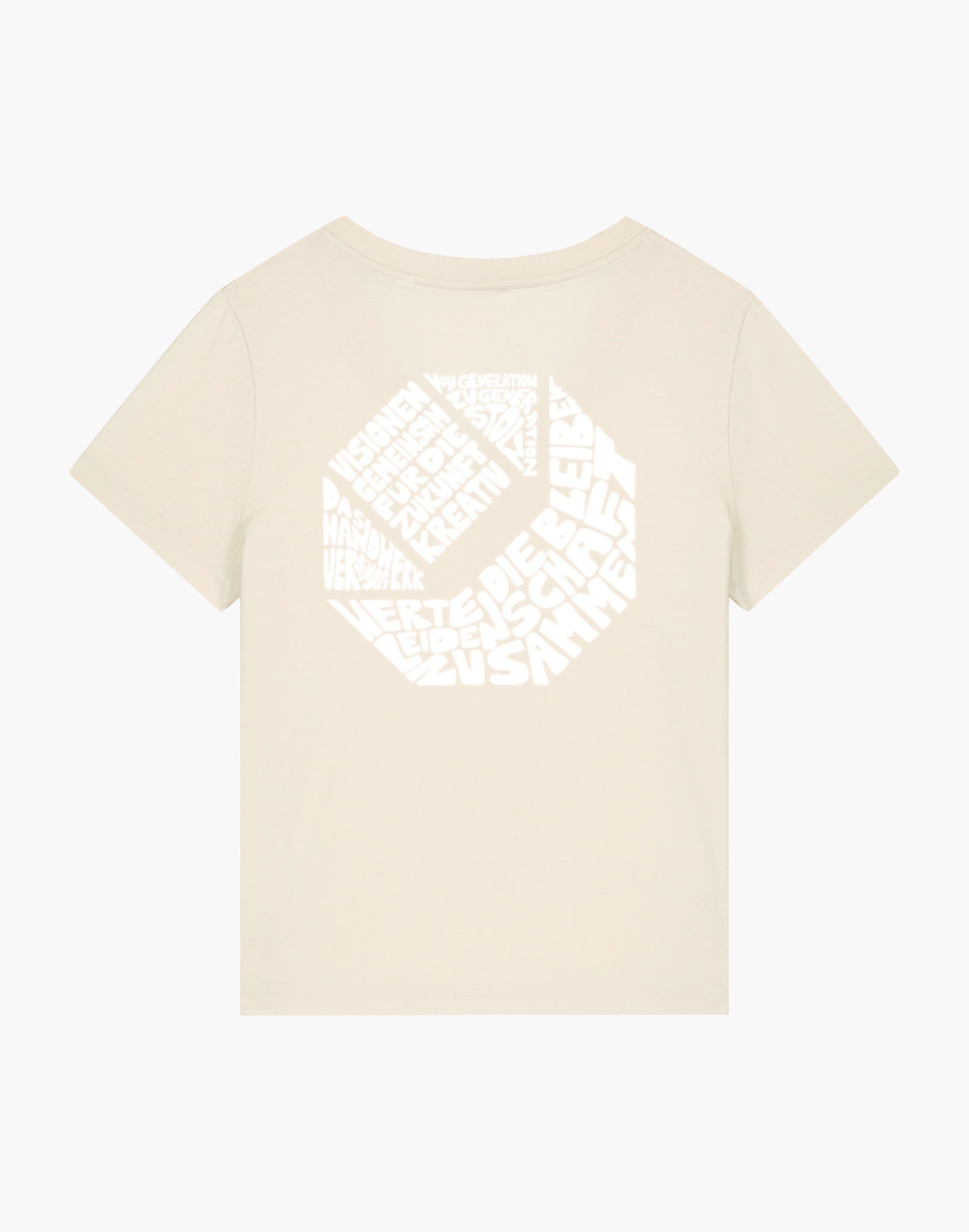 KH-HL.DE x VOT Damen V-Ausschnitt T-shirt „Words - Sommer“ aus reiner Bio-Baumwolle