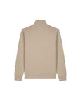 Unisex-Zip mit hohem Kragen, Desert Dust mit Logo Bestickung