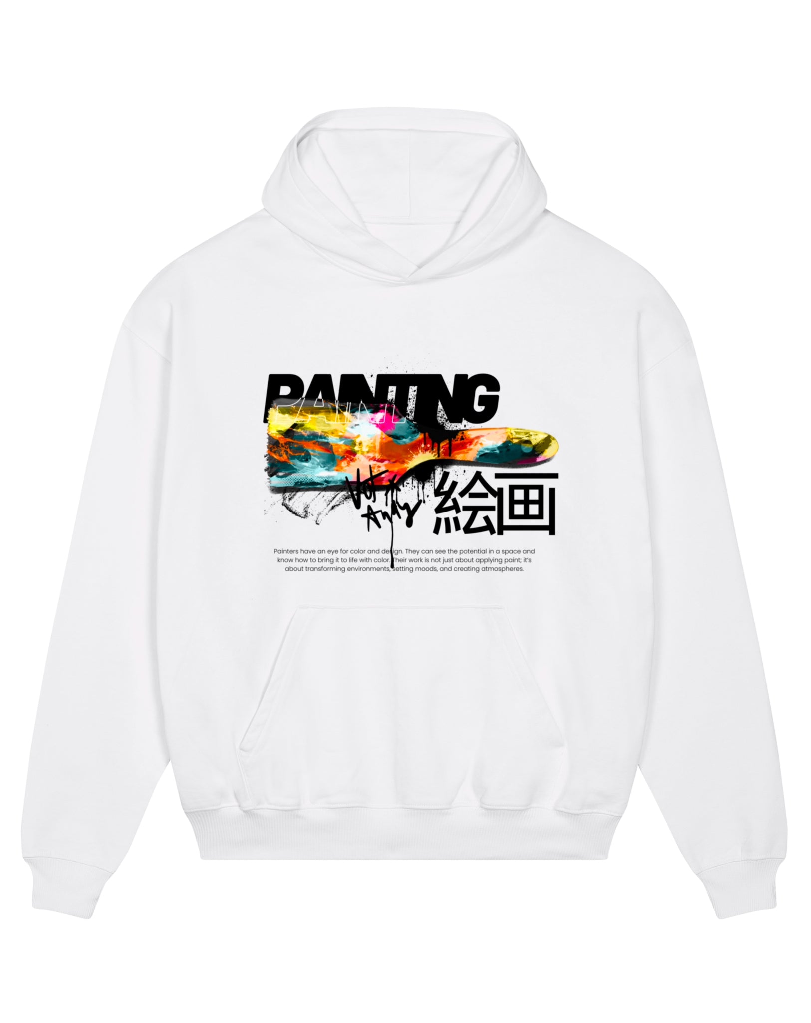 Malermeister Andy x Visionaries of Tomorrow unisex oversized Hoodie „Brush“ aus reiner Bio-Baumwolle