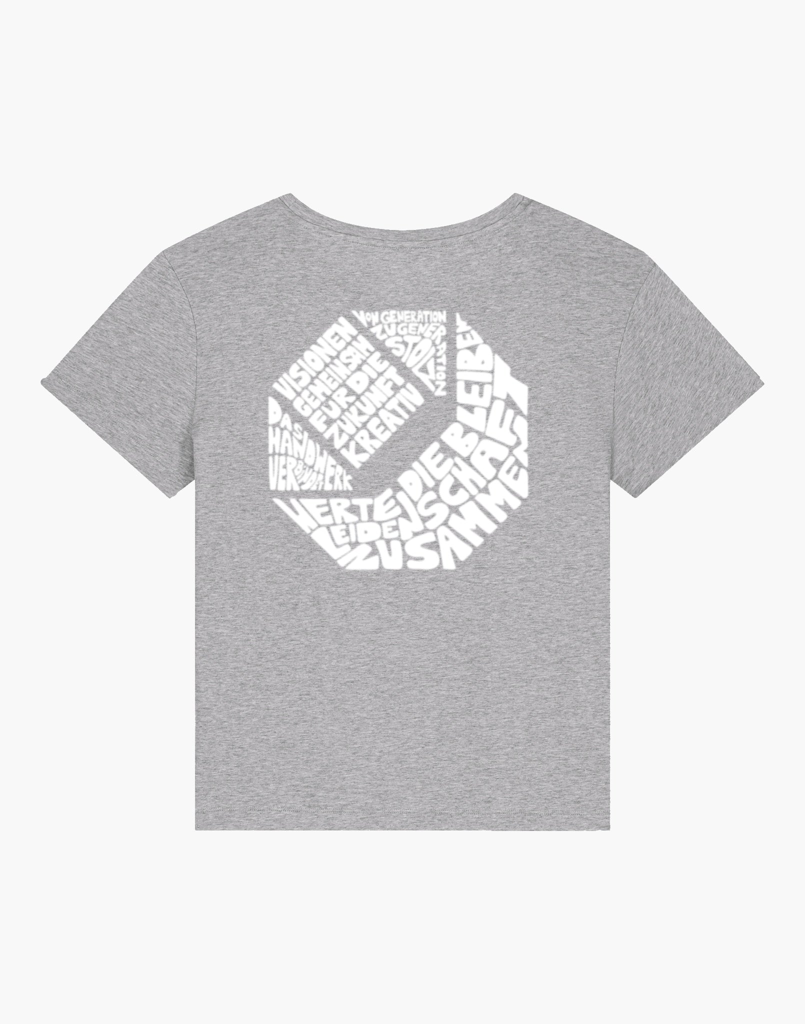 KH-HL.DE x VOT Damen rundhals Ausschnitt T-shirt „Words - Sommer“ aus reiner Bio-Baumwolle