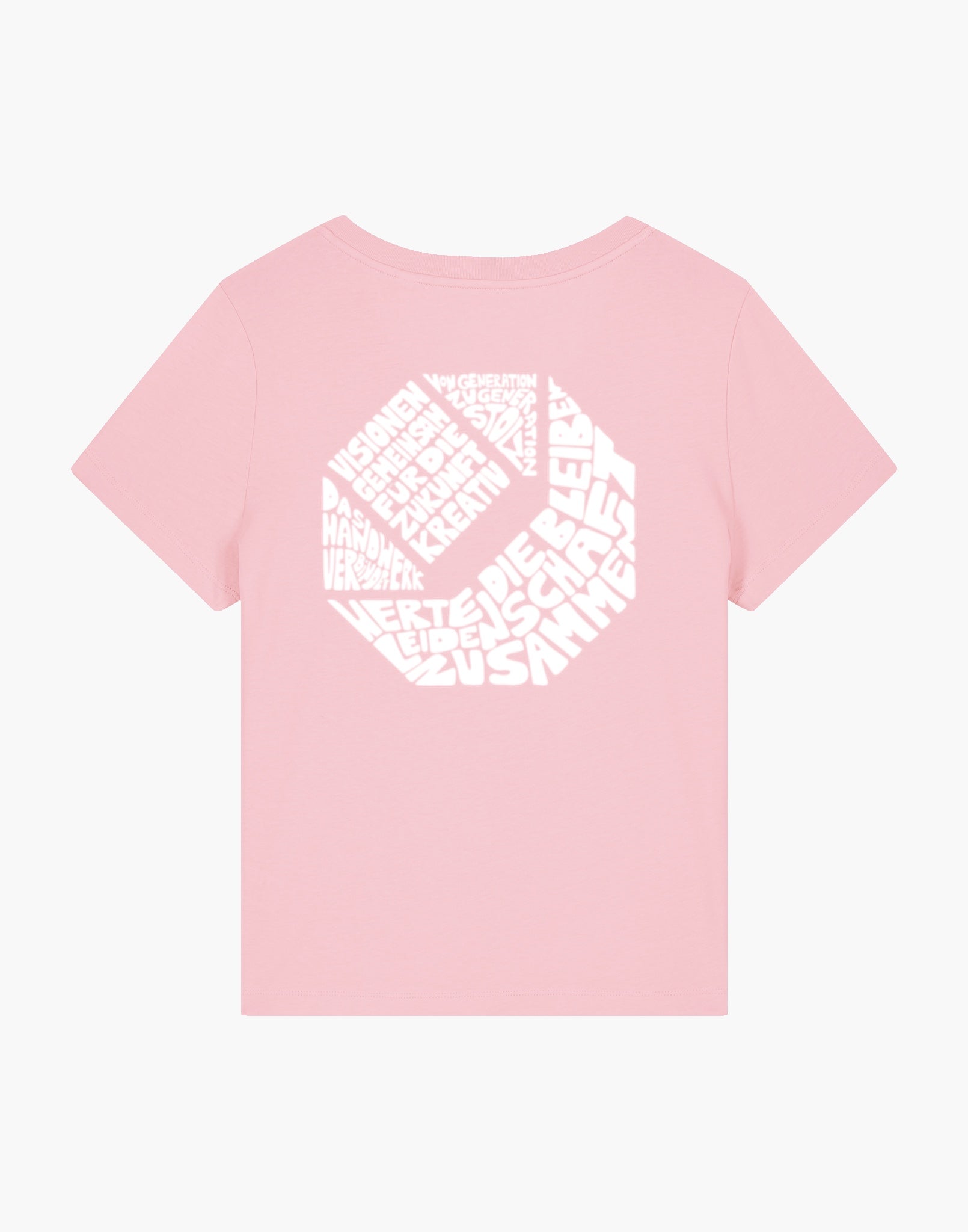 KH-HL.DE x VOT Damen V-Ausschnitt T-shirt „Words - Sommer“ aus reiner Bio-Baumwolle