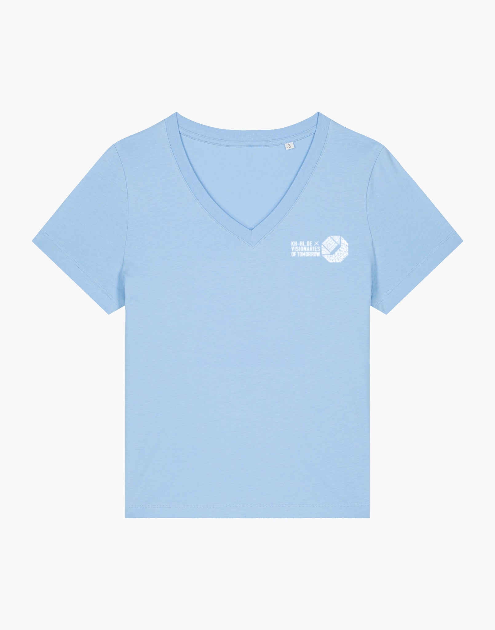 KH-HL.DE x VOT Damen V-Ausschnitt T-shirt „Words - Sommer“ aus reiner Bio-Baumwolle