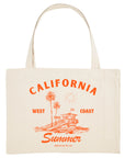California Summer robuste Shopping Bag aus Bio-Baumwolle, Orange