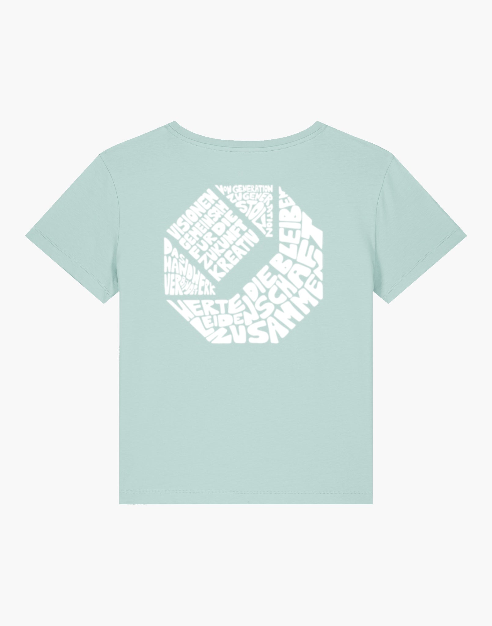 KH-HL.DE x VOT Damen rundhals Ausschnitt T-shirt „Words - Sommer“ aus reiner Bio-Baumwolle