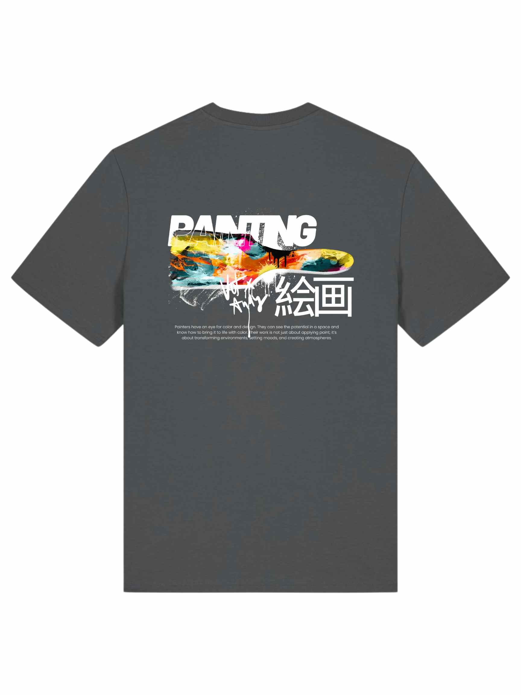 Malermeister Andy x Visionaries of Tomorrow relaxed fit unisex T-Shirt „Brush“ aus reiner Bio-Baumwolle