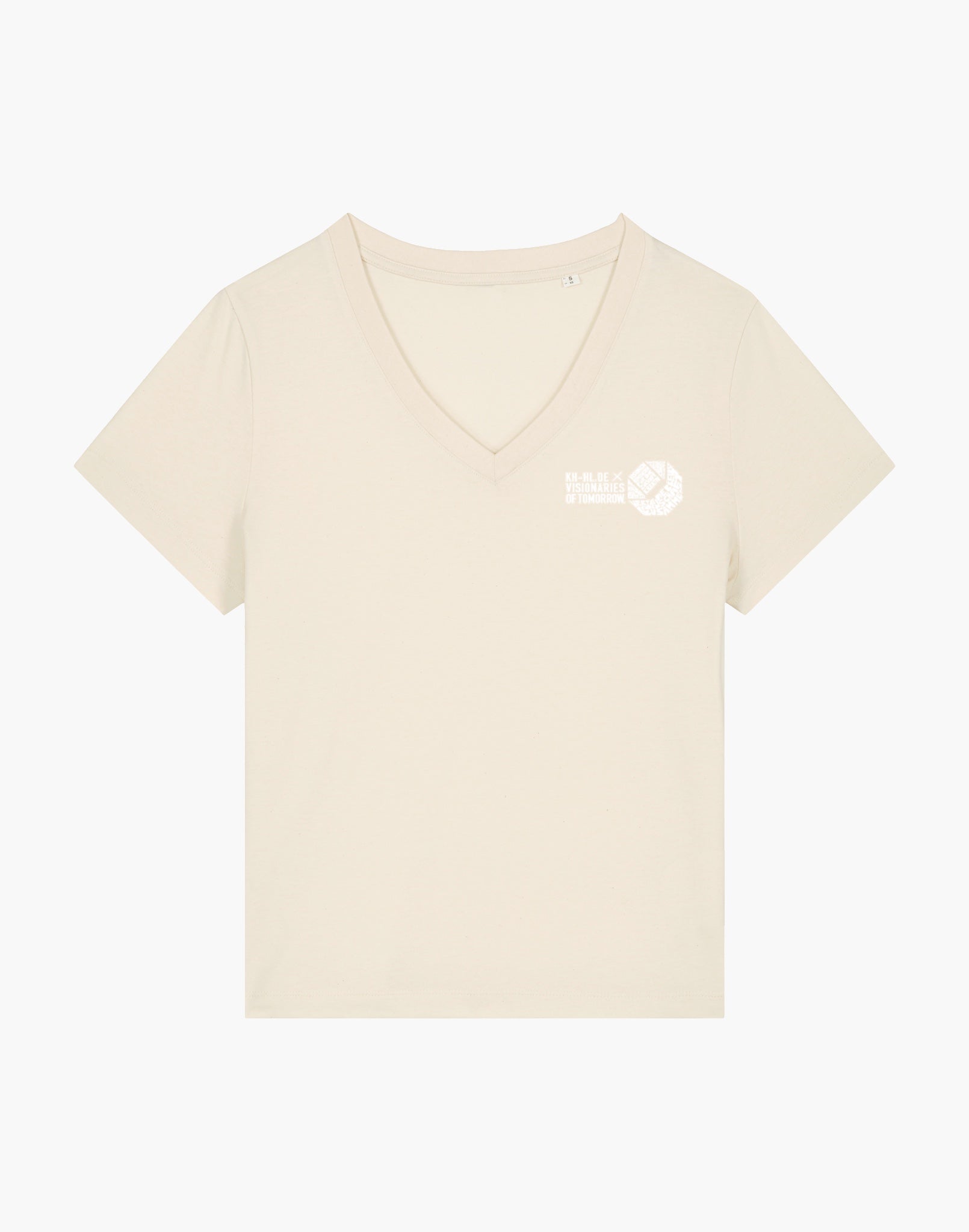 KH-HL.DE x VOT Damen V-Ausschnitt T-shirt „Words - Sommer“ aus reiner Bio-Baumwolle