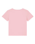 Damen rundhals Ausschnitt T-shirt mit Logo Bestickung, aus reiner Bio-Baumwolle, light rose