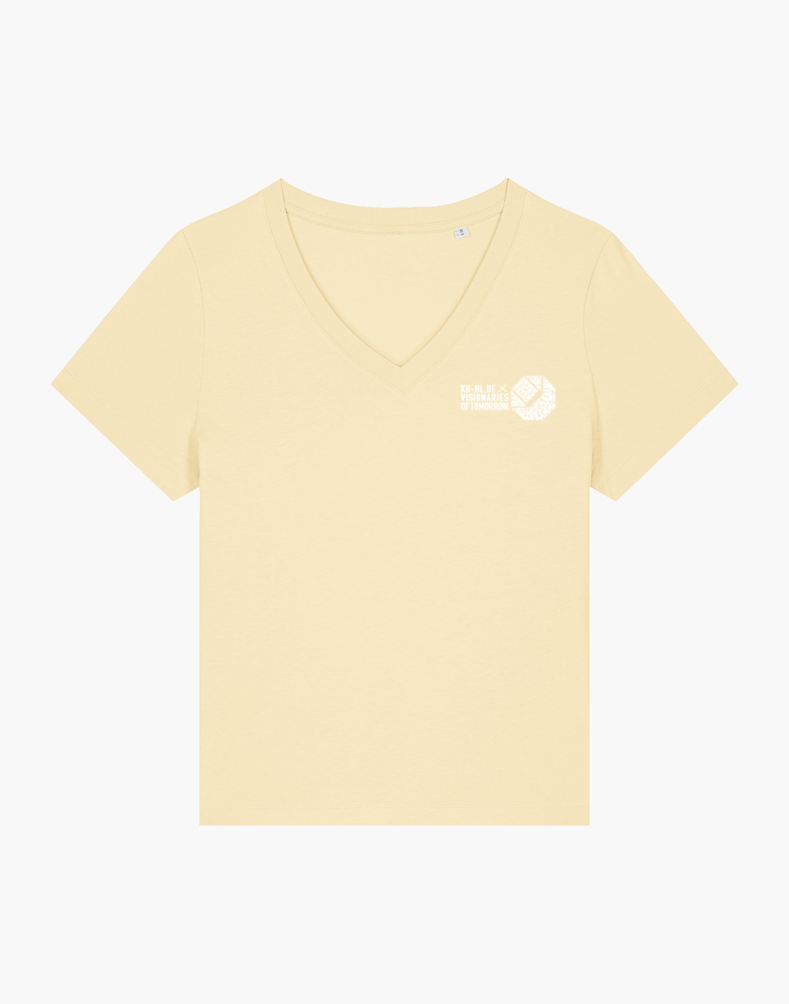 KH-HL.DE x VOT Damen V-Ausschnitt T-shirt „Words - Sommer“ aus reiner Bio-Baumwolle