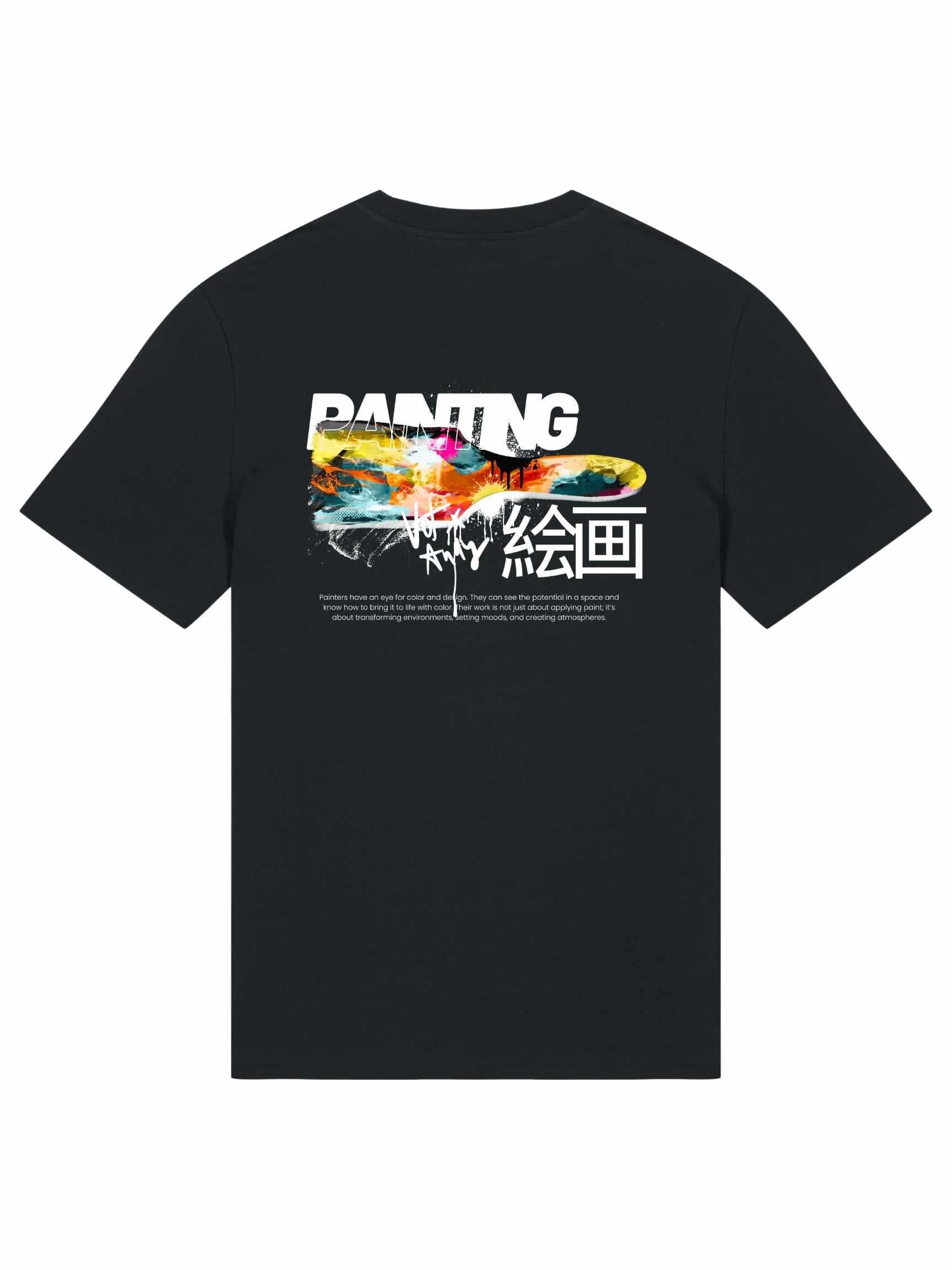 Malermeister Andy x Visionaries of Tomorrow relaxed fit unisex T-Shirt „Brush“ aus reiner Bio-Baumwolle