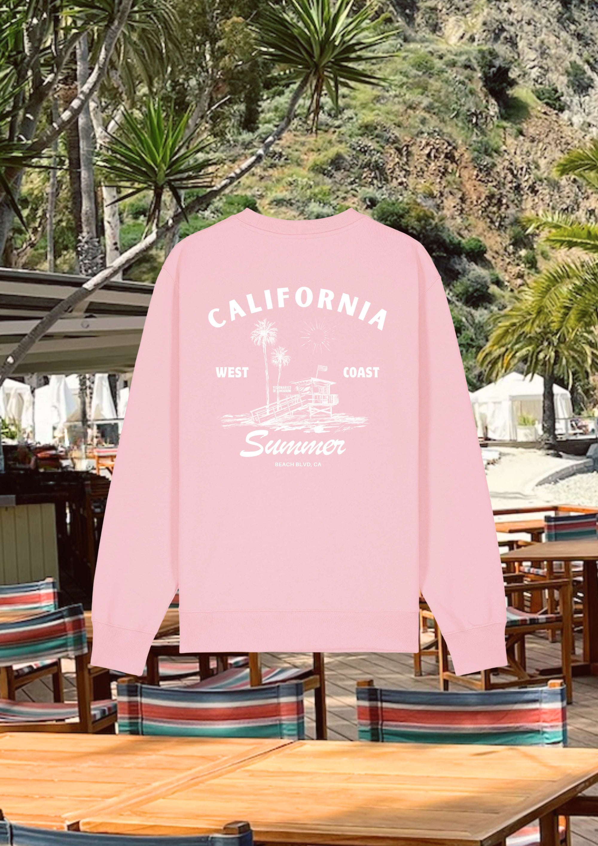 California Summer unisex Crewneck aus reiner Bio-Baumwolle