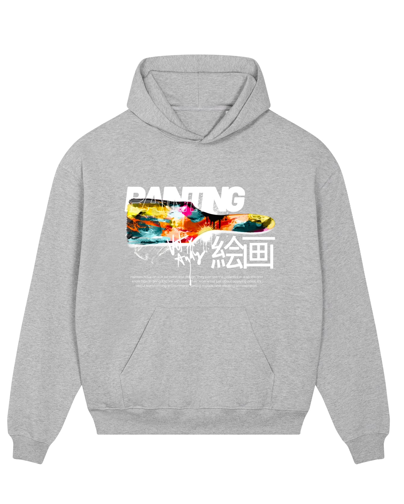 Malermeister Andy x Visionaries of Tomorrow unisex oversized Hoodie „Brush“ aus reiner Bio-Baumwolle