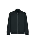 Unisex-Zip mit hohem Kragen, schwarz