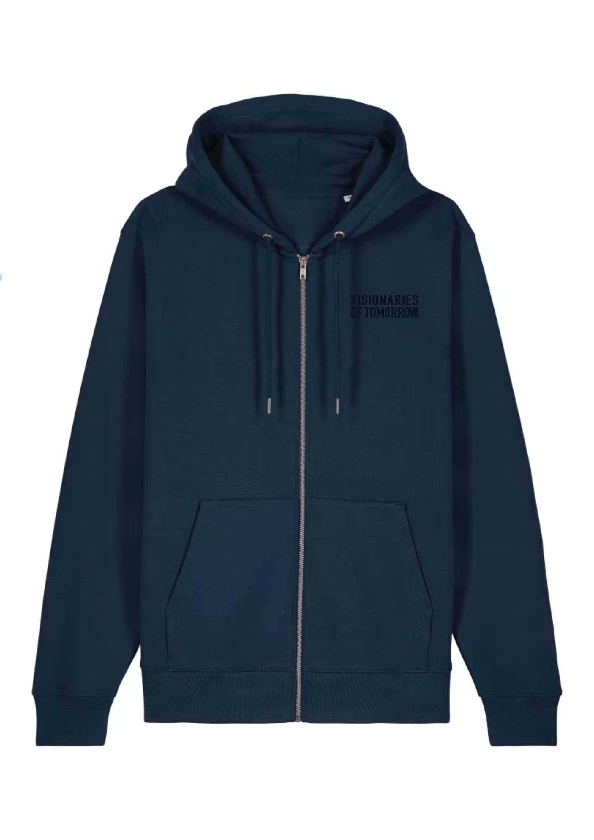 Classic Zip-Hoodie mit besticktem Logo, French Navy, unisex