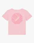 KH-HL.DE x VOT Damen rundhals Ausschnitt T-shirt „Words - Sommer“ aus reiner Bio-Baumwolle, light rose